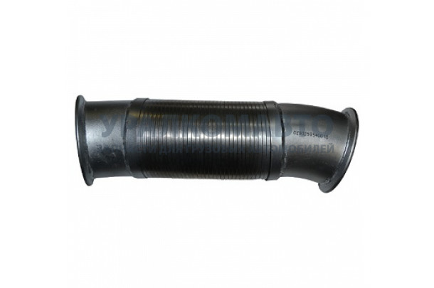 Гофра глушителя D=120 L=480 с изгибом (крепление под хомут) SHAANXI DZ93259540018